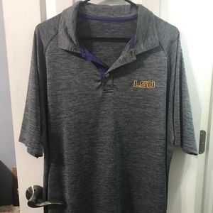 LSU dri-fit golf polo